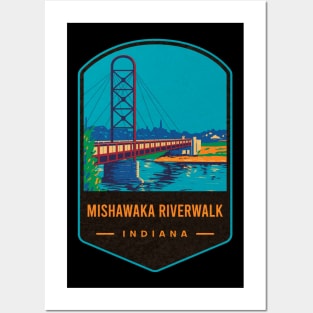 Mishawaka Riverwalk Bridge Posters and Art